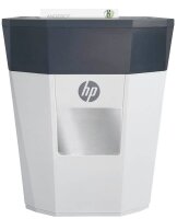 HP OneShred Auto 80CC Aktenvernichter mit Partikelschnitt P-4, 4,3 x 12 mm, bis 80 Blatt, weiß