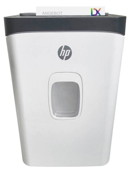 HP OneShred Auto 200CC Aktenvernichter mit Partikelschnitt P-4, 4,3 x 12 mm, bis 200 Blatt, weiß