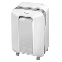 Fellowes Powershred LX 201 Aktenvernichter mit Partikelschnitt P-5, 2 x 12 mm, bis 11 Blatt, weiß