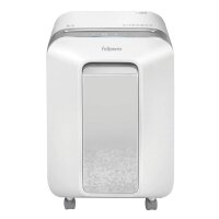 Fellowes Powershred LX 201 Aktenvernichter mit Partikelschnitt P-5, 2 x 12 mm, bis 11 Blatt, weiß