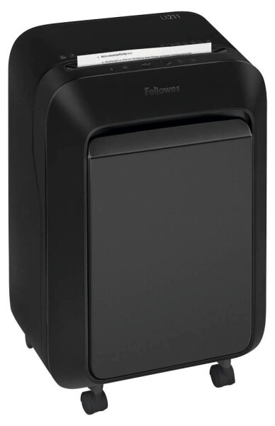 Fellowes Powershred LX 211 Aktenvernichter mit Partikelschnitt P-5, 2 x 12 mm, bis 14 Blatt, schwarz