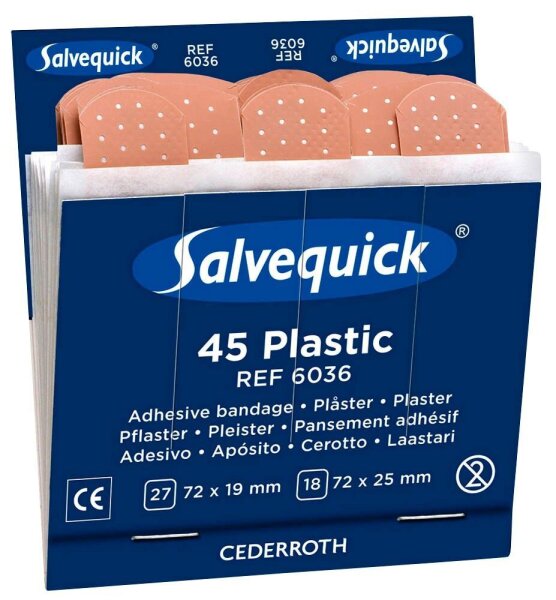 Salvequick® Pflaster Plastic 1009036 beige, 45 St.