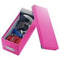 LEITZ CD-/DVD-Box Click & Store pink, 1 St.