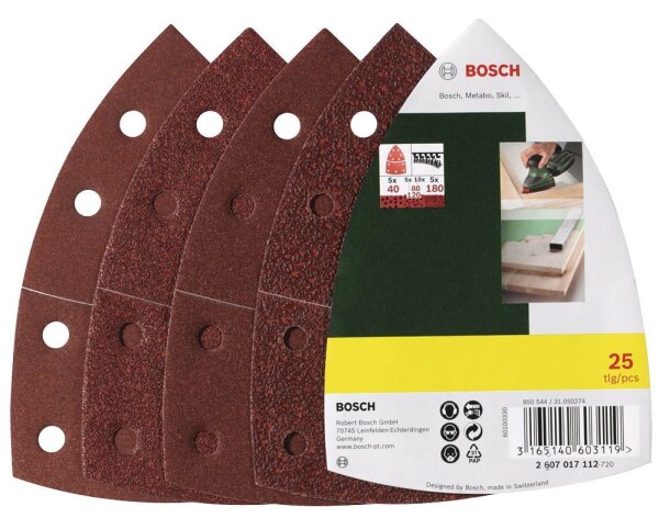 BOSCH Schleifblatt-Set 25-teilig