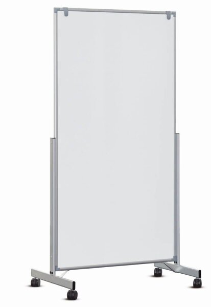 MAUL mobiles Whiteboard MAULpro easy2move 100,0 x 180,0 cm weiß kunststoffbeschichteter Stahl