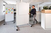 MAUL mobiles Whiteboard MAULpro easy2move 100,0 x 180,0 cm weiß kunststoffbeschichteter Stahl
