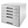 LEITZ Schubladenbox Plus  grau 52110085, DIN A4 mit 5 Schubladen, 1 St.