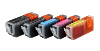 edding EDD-500 schwarz, cyan, magenta, gelb Druckerpatronen kompatibel zu Canon PGI-520 BK, CLI-521 BK/C/M/Y, 5er-Set