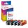 edding EDD-500 schwarz, cyan, magenta, gelb Druckerpatronen kompatibel zu Canon PGI-520 BK, CLI-521 BK/C/M/Y, 5er-Set