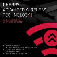 CHERRY MX-LP 2.1 COMPACT Gaming-Tastatur kabellos weiß