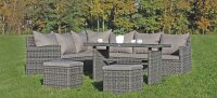 Garden Pleasure Loungegruppe Oviedo grau Kunststoff, Metall, 6-teilig