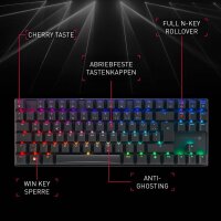 CHERRY MX 8.2 TKL Gaming-Tastatur kabellos weiß  ( G80-3882LXADE-0 )