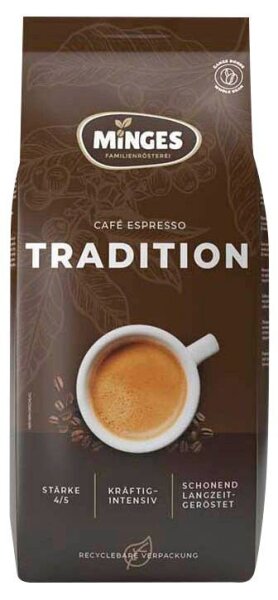 MINGES Café Espresso Tradition Kaffeebohnen, Arabica- und Robustabohnen kräftig, 2,4 kg