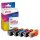 edding EDD-501 2x schwarz, cyan, magenta, gelb Druckerpatronen kompatibel zu Canon PGI-525 BK, CLI-526 BK/C/M/Y, 5er-Set