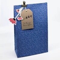 artoz Geschenkanhänger weiß aus Kraftpapier mit Blumenstanzung, 6 St.