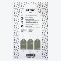 artoz Geschenkanhänger weiß aus Kraftpapier mit Blumenstanzung, 6 St.