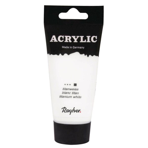 Rayher Acrylic Acrylfarben weiß 75,0 ml, 1 St.
