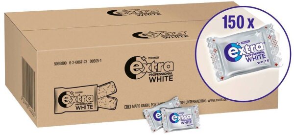extra® PROFESSIONAL WHITE Kaugummis 150x 2 Dragees, 2x 150 St.