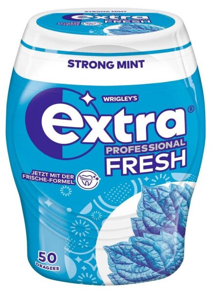 extra® PROFESSIONAL FRESH STRONG MINT Kaugummis 50 Dragees, 1 St.
