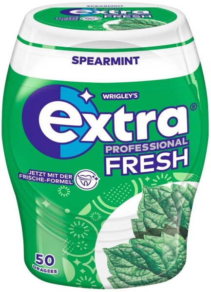 extra® PROFESSIONAL FRESH SPEARMINT Kaugummis 50 Dragees, 1 St.