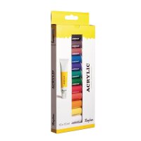 Rayher Künstler-Set Acrylfarben farbsortiert 12 x...