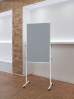 MAUL mobiles Whiteboard MAULsolid 75,0 x 120,0 cm grau#!#weiß Textil/Whiteboard