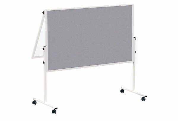MAUL mobiles Whiteboard MAULsolid 120,0 x 150,0 cm grau#!#weiß Textil/Whiteboard