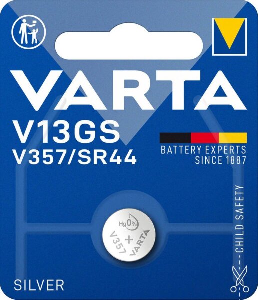 VARTA Knopfzelle V 13 GS/V357/SR44 Silber 1,55 V, 1 St.