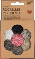folia Perlen-Set Rocailles silber mehrfarbig