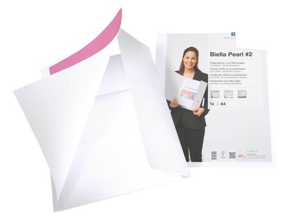 Biella Angebotsmappe Pearl 2 DIN A4 weiß, 1 St.