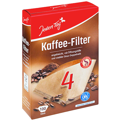 Jeden Tag Gr. 4 Kaffeefilter, 100 St.