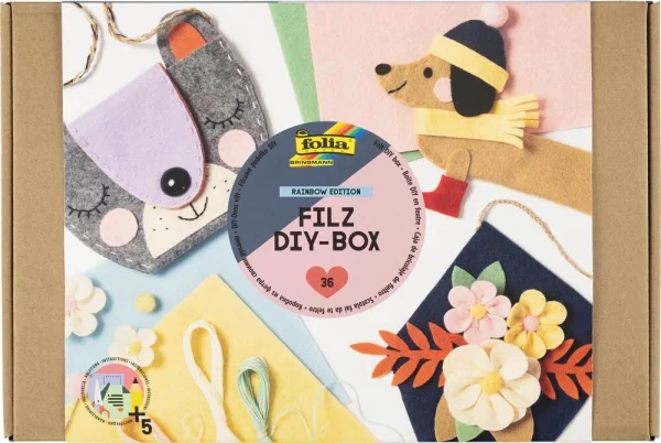 folia Bastelfilz-Set Rainbow 36-tlg. mehrfarbig
