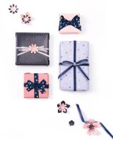 folia Geschenkband Blue Velvet unterschiedlich blau