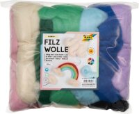 folia Bastelfilz-Set 12 Farben sortiert mehrfarbig