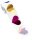 folia Aufkleber Hearts Herzen, pink/gold/blau, 48 St.