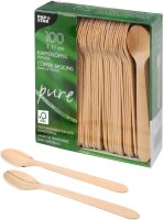 PAPSTAR Einweg-Kaffeelöffel pure, Holz, 100 St.