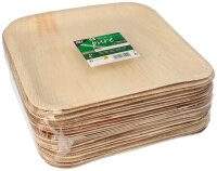 PAPSTAR Palmblatt-Teller pure natur 25,5 x 25,5 cm, 25 St.