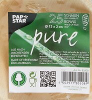 PAPSTAR Palmblatt-Schalen pure braun 200,0 ml, 25 St.