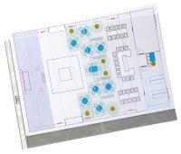 DURABLE Prospekthüllen DIN A3 transparent genarbt...