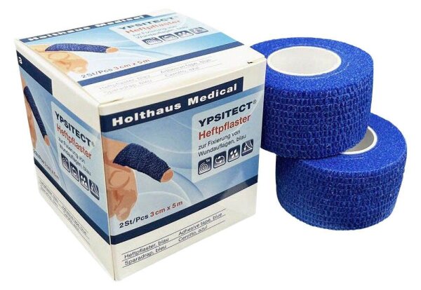 Holthaus Medical Heftpflaster YPSITECT® 40613 blau 3,0 cm x 5,0 m, 2 Rollen