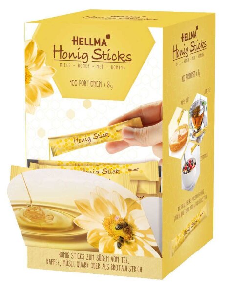 HELLMA  Honigsticks, 100 x 8,0 g