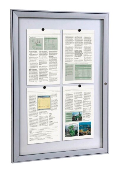 Showdown® Displays Schaukasten S alu 4x DIN A4 52,1 x 2,3 x 69,6 cm, 1 St.