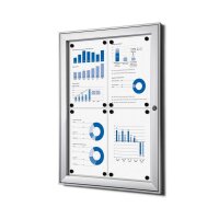 Showdown® Displays Schaukasten S alu 4x DIN A4 52,1 x 2,3 x 69,6 cm, 1 St.