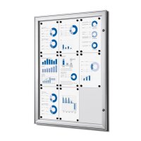Showdown® Displays Schaukasten S alu 9x DIN A4 74,1 x 2,3 x 100,4 cm, 1 St.