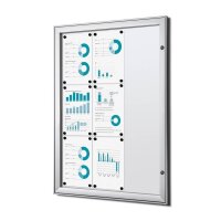 Showdown® Displays Schaukasten S alu 9x DIN A4 74,1 x 2,3 x 100,4 cm, 1 St.