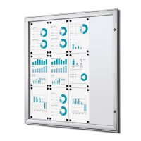 Showdown® Displays Schaukasten S alu 12x DIN A4 96,1 x 2,3 x 100,4 cm, 1 St.