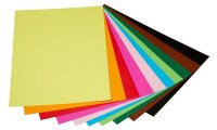 folia Fotokarton farbsortiert 300 g/qm 10 Blatt