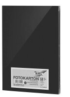 folia Fotokarton schwarz 300 g/qm 50 Blatt