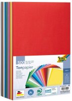 folia Tonpapier farbsortiert 130 g/qm 500 Blatt