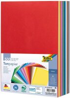folia Tonpapier farbsortiert 130 g/qm 500 Blatt